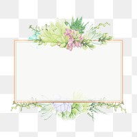 Watercolor flowers png badge, transparent background