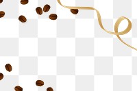 Coffee png border, transparent background