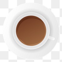 Png hot coffee cup element, transparent background