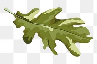 Png green autumn leaf sticker, transparent background