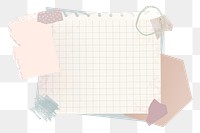 Notepaper png sticker, transparent background