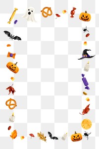 Halloween png frame, transparent background