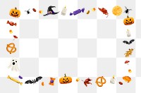 Halloween png frame, transparent background