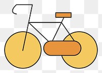 PNG Yellow bike eco-friendly icon  illustration sticker, transparent background