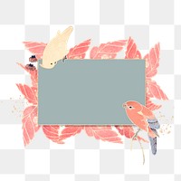 Png rectangle botanical frame, transparent background