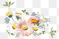 Flower png border, transparent background