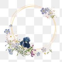 Flower png frame, transparent background