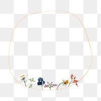 Flower png frame, transparent background