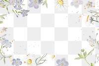 Flower png border, transparent background