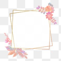 Flower png badge, transparent background