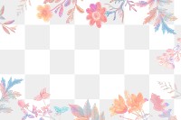 Flower png border, transparent background