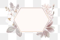 Flower png badge, transparent background