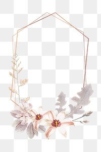 Flower png frame, transparent background