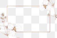 Flower png frame, transparent background