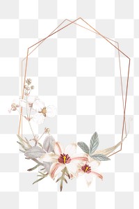 Flower png frame, transparent background