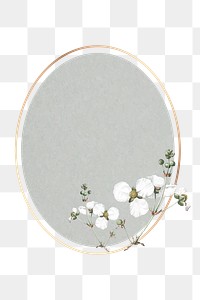 Flower png badge, transparent background