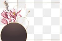 Flower png frame, transparent background