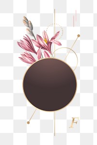 Flower png frame, transparent background