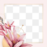 Flower png frame, transparent background