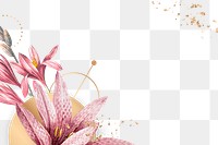 Flower png border, transparent background