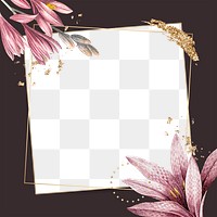 Flower png frame, transparent background