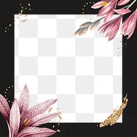 Flower png frame, transparent background