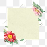 Flower png badge, transparent background