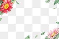 Flower png border, transparent background