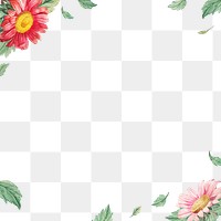 Flower png border, transparent background