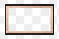 Wooden png frame, transparent background
