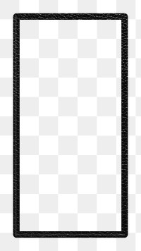 Black png frame, transparent background