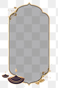 Png Islamic design frame, transparent background