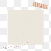 Png simple design notepaper element, transparent background