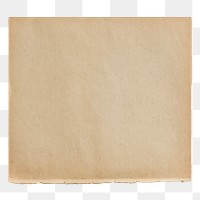 Png square brown notepaper, transparent background