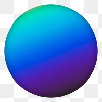 Png cool holographic circle badge, transparent background