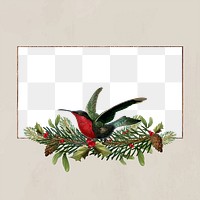 Png Christmas design border frame, transparent background