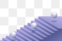 3D stairs png border, transparent background