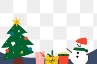 Png cute Christmas design border, transparent background