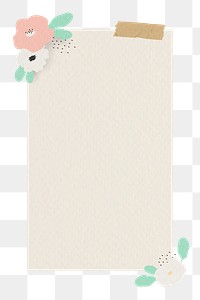 Notepaper png sticker, transparent background