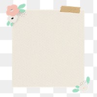 Notepaper png sticker, transparent background