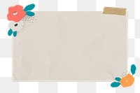 Notepaper png sticker, transparent background