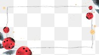 Ladybugs png frame, transparent background