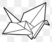 Origami bird png, transparent background