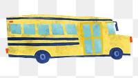 School  bus png, transparent background