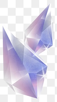 Png purple gemstones design element, transparent background