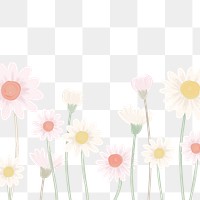 Flower png border, transparent background