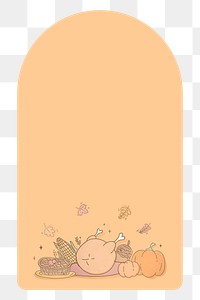 Thanksgiving badge png frame, transparent background