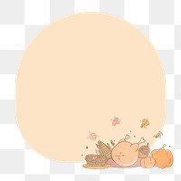 Thanksgiving badge png frame, transparent background