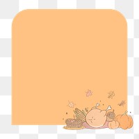 Thanksgiving badge png frame, transparent background