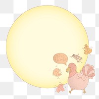 Thanksgiving badge png frame, transparent background